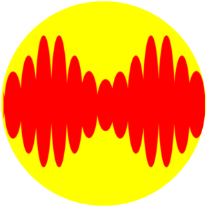 yelllow ball and red figures